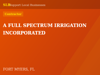 A FULL SPECTRUM IRRIGATION INCORPORATED — Contractor in FORT MYERS, FL