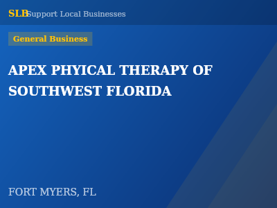 APEX PHYICAL THERAPY OF SOUTHWEST FLORIDA — General Business in FORT MYERS, FL