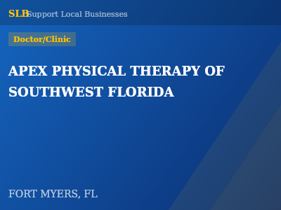 APEX PHYSICAL THERAPY OF SOUTHWEST FLORIDA — Doctor/Clinic in FORT MYERS, FL