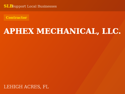 APHEX MECHANICAL, LLC. — Contractor in LEHIGH ACRES, FL