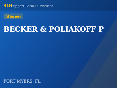 BECKER & POLIAKOFF P — Attorney in FORT MYERS, FL