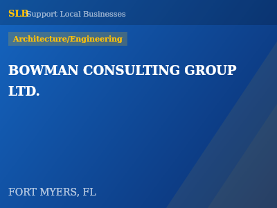BOWMAN CONSULTING GROUP LTD. — Architecture/Engineering in FORT MYERS, FL