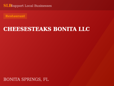 CHEESESTEAKS BONITA LLC — Restaurant in BONITA SPRINGS, FL