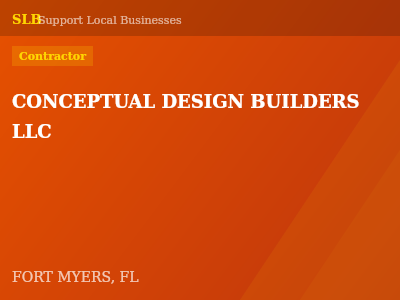 CONCEPTUAL DESIGN BUILDERS LLC — Contractor in FORT MYERS, FL