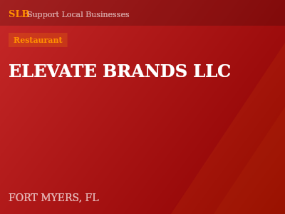 ELEVATE BRANDS LLC — Restaurant in FORT MYERS, FL