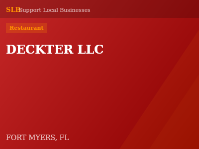 DECKTER LLC — Restaurant in FORT MYERS, FL