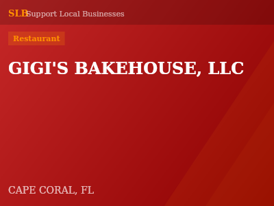 GIGI'S BAKEHOUSE, LLC — Restaurant in CAPE CORAL, FL
