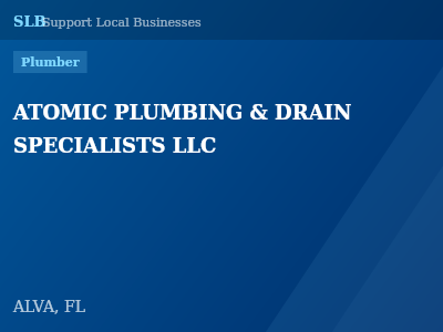 ATOMIC PLUMBING & DRAIN SPECIALISTS LLC — Plumber in ALVA, FL
