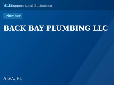 BACK BAY PLUMBING LLC — Plumber in ALVA, FL