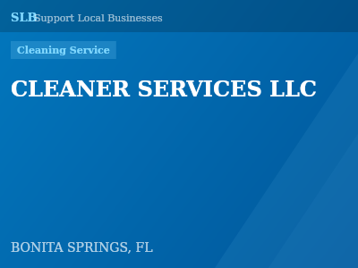 CLEANER SERVICES LLC — Cleaning Service in BONITA SPRINGS, FL