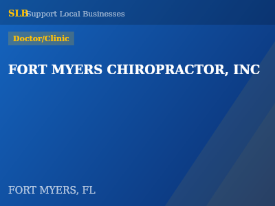 FORT MYERS CHIROPRACTOR, INC — Doctor/Clinic in FORT MYERS, FL