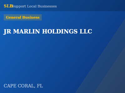 JR MARLIN HOLDINGS LLC — General Business in CAPE CORAL, FL