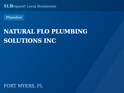 NATURAL FLO PLUMBING SOLUTIONS INC — Plumber in FORT MYERS, FL