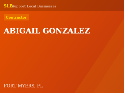 ABIGAIL GONZALEZ — Contractor in FORT MYERS, FL