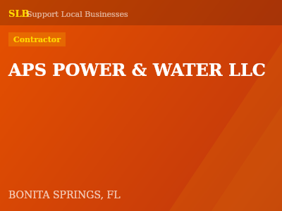 APS POWER & WATER LLC — Contractor in BONITA SPRINGS, FL