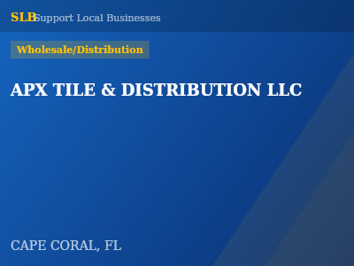 APX TILE & DISTRIBUTION LLC — Wholesale/Distribution in CAPE CORAL, FL
