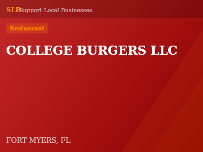 COLLEGE BURGERS LLC — Restaurant in FORT MYERS, FL