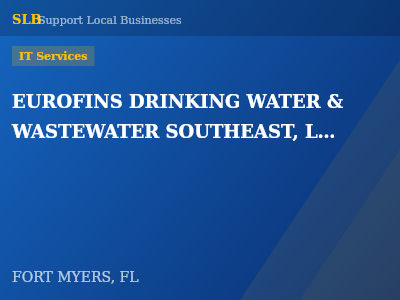 EUROFINS DRINKING WATER & WASTEWATER SOUTHEAST, LLC — IT Services in FORT MYERS, FL