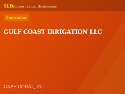 GULF COAST IRRIGATION LLC — Contractor in CAPE CORAL, FL