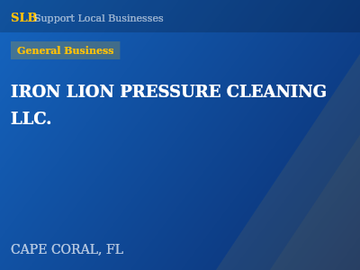 IRON LION PRESSURE CLEANING LLC. — General Business in CAPE CORAL, FL