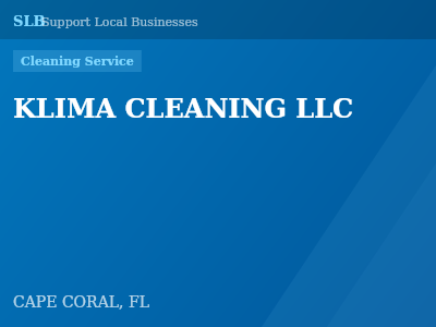 KLIMA CLEANING LLC — Cleaning Service in CAPE CORAL, FL