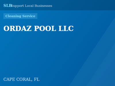 ORDAZ POOL LLC — Cleaning Service in CAPE CORAL, FL