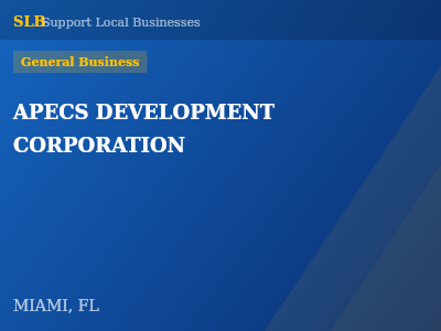 APECS DEVELOPMENT CORPORATION — General Business in MIAMI, FL