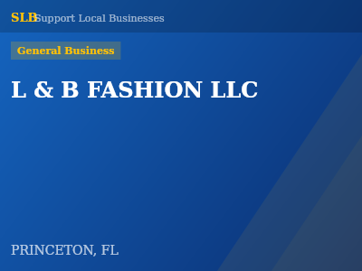 L & B FASHION LLC — General Business in PRINCETON, FL