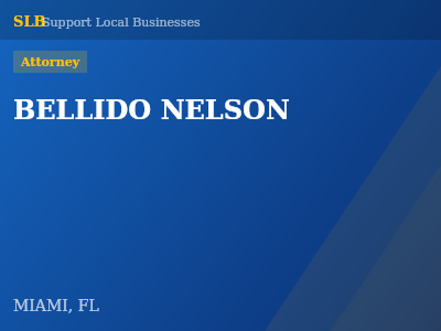 BELLIDO NELSON — Attorney in MIAMI, FL