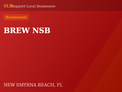 BREW NSB — Restaurant in NEW SMYRNA BEACH, FL