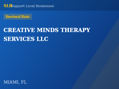 CREATIVE MINDS THERAPY SERVICES LLC — Doctor/Clinic in MIAMI, FL