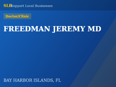 FREEDMAN JEREMY MD — Doctor/Clinic in BAY HARBOR ISLANDS, FL