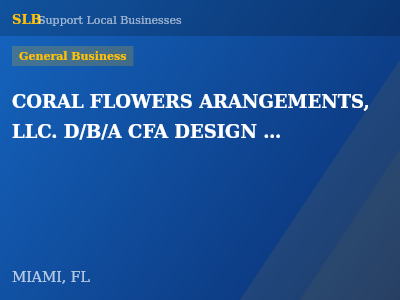 CORAL FLOWERS ARANGEMENTS, LLC. D/B/A CFA DESIGN GROUP — General Business in MIAMI, FL