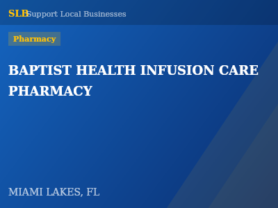 BAPTIST HEALTH INFUSION CARE PHARMACY — Pharmacy in MIAMI LAKES, FL
