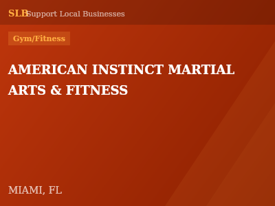 AMERICAN INSTINCT MARTIAL ARTS & FITNESS — Gym/Fitness in MIAMI, FL