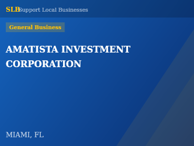 AMATISTA INVESTMENT CORPORATION — General Business in MIAMI, FL