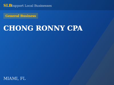 CHONG RONNY CPA — General Business in MIAMI, FL
