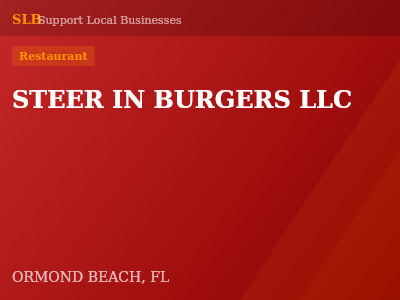 STEER IN BURGERS LLC — Restaurant in ORMOND BEACH, FL