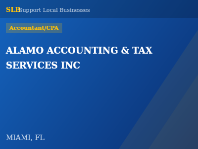 ALAMO ACCOUNTING & TAX SERVICES INC — Accountant/CPA in MIAMI, FL