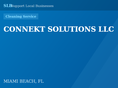 CONNEKT SOLUTIONS LLC — Cleaning Service in MIAMI BEACH, FL