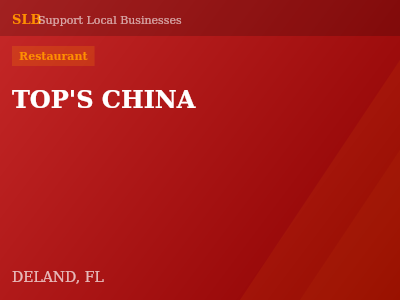 TOP'S CHINA — Restaurant in DELAND, FL