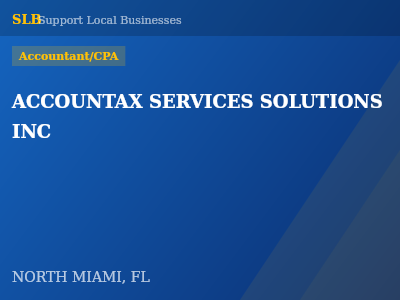 ACCOUNTAX SERVICES SOLUTIONS INC — Accountant/CPA in NORTH MIAMI, FL