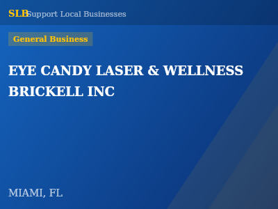 EYE CANDY LASER & WELLNESS BRICKELL INC — General Business in MIAMI, FL