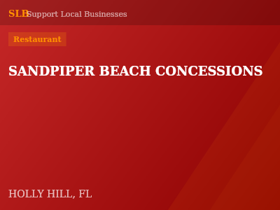 SANDPIPER BEACH CONCESSIONS — Restaurant in HOLLY HILL, FL