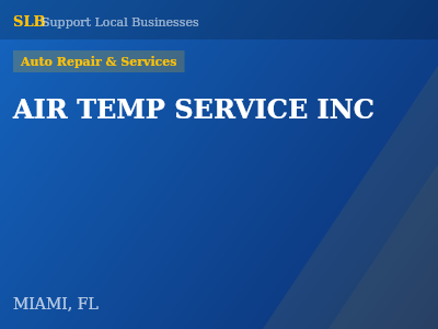 AIR TEMP SERVICE INC — Auto Repair & Services in MIAMI, FL