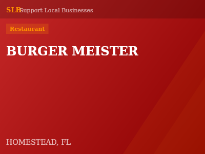 BURGER MEISTER — Restaurant in HOMESTEAD, FL