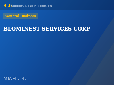 BLOMINEST SERVICES CORP — General Business in MIAMI, FL
