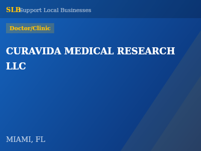 CURAVIDA MEDICAL RESEARCH LLC — Doctor/Clinic in MIAMI, FL