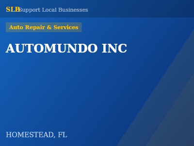 AUTOMUNDO INC — Auto Repair & Services in HOMESTEAD, FL