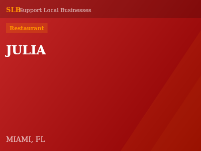 JULIA — Restaurant in MIAMI, FL